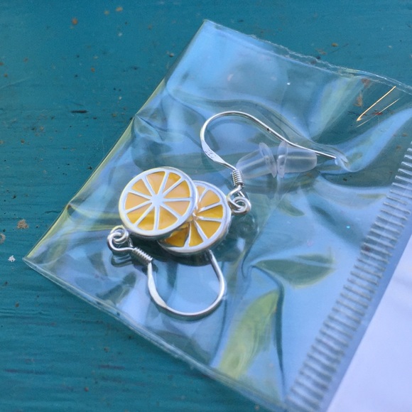 🛍 Sterling Silver Lemon Drop Earrings .925 Hook - Picture 7 of 8